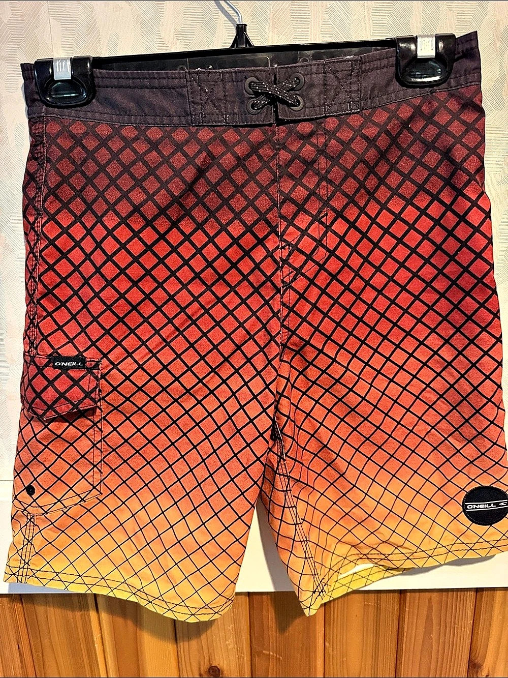 O'Neill C55681 boys Geometric Board Shorts Red Size 10